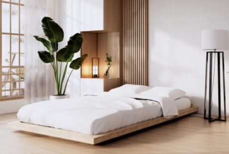 Quarto com plantas no estilo minimalista para melhorar o sono e o bem-estar